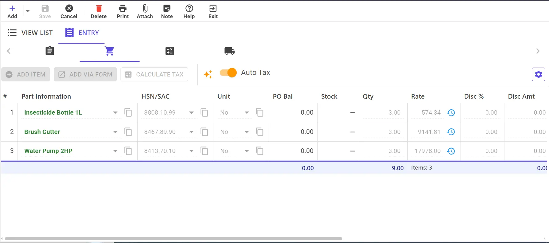 Invoice – Web